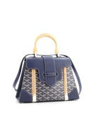 Goyard Saigon Top Handle Bag Coated Canvas with Leather PM