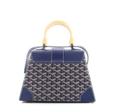 Goyard Saigon Top Handle Bag Coated Canvas with Leather PM